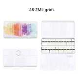 AOOKMIYA Large Empty Metal Watercolor Tin Palette 28/48 Grid Portable Solid Pigment Storage Box Portable Sketching Student Art Supplies