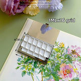 AOOKMIYA 0.5/1ML Portable Watercolor Box Palette Empty Stainless Steel Business Card Box Outing Sketching Paint Box Art Supplies