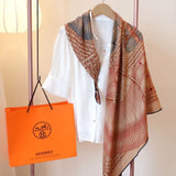 BYSIFA| Deep Khaki 30% Silk 70% wool Scarf Shawl Printed New Brand Fall Winter Women Triangle Silk Wool Scarves Wraps 130*200cm