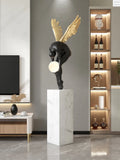 AOOKMIYA Home Decor Abstract Angel Figure Statues Floor Decor Nordic Living Room Large Welcome Sculpture Art Ornaments Housewarming Gifts
