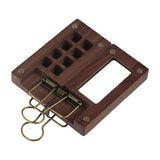 Empty Box Mini Watercolor Paint Palette Black Walnut Portable Wooden Paint Empty Box 8 Grid Wooden