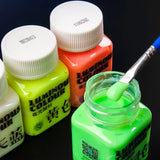 AOOKMIYA 58g/bottle Luminous Acrylic Paint Luminous Waterproof Handmade DIY Bottles Clothes Shoes Fabric Paint Painting Supplies