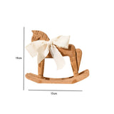 AOOKMIYA ART+ Creative Gifts Creative Hand Carved Wooden Horse Series Retro Style Rocking Horse Desktop Decoration Ornament for Friends Commemorative Gift