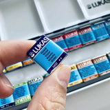 Lukas travel watercolor paint 24 colors half pans transparent watercolor painting brush sketchers' portable metal palette box
