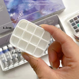 Empty 12-grid Mini Watercolor Box Portable Watercolor Palette Travel Painting Sketch Moisturizing Box Paint Box Art Supplies