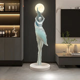 Modern Abstract Feather Girl Art Sculpture Home Decor Ornament Large Size Figure Statue LivingRoom Floor Decor Resin Crafts Gift