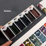 AOOKMIYA Japan MOYUNTANG Solid Watercolour 6 Colors Set Ink Painting Ink Nail Watercolour Large Plate Drawing Acuarelas Art Supplies