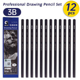 AOOKMIYA 12pcs Marie's Professional Pencil Set for Draw Sketch Layering & Shading ,Art Graphite Supplies for Adults Beginners & Artists