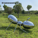 Ant stainless steel outdoor garden lawn square Animal park hotel lobby water feature sculpture ornament