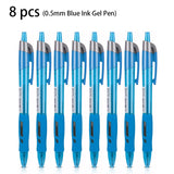Deli 4/8pcs 0.5mm Black Red Blue Dark Blue Ink Gel Pen Office Supplies Signing Pen School Student Supplies Stationery Gift