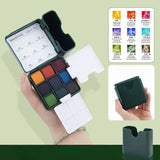 AOOKMIYA MAIRTINI 9 Color Travel Watercolor Paint Set with Bucket Portable Palette Solid Watercolor Paint Sketching Painting Supplies  AOOKMIYA.COM