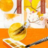 AOOKMIYA Portable Metallic Pearlescent Watercolor Paint 6 Colors 1ML Painting Sketch Watercolor Box Nail Art Glitter Pigment Art Supplies
