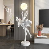 Large Artistic Figurine Girl Dances Ballet Styling Abstract Floor-standing Style Sculpture Creative Living Room Lamp Home Decor