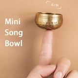 AOOKMIYA Mini Singing Bowl Portable Small Tibetan Bowls Nepal Handmade Meditation Sound Healing Mindfulness Spiritual Copper Percussion AOOKMIYA.COM