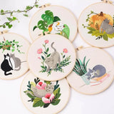 AOOKMIYA 2024 New Embroidery Diy Material Package Kit Cat Pattern Cross Stitch Table Painting Hanging Picture