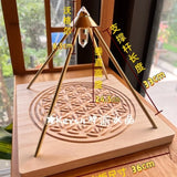 Healing Pyramid Diapason Medical Instrument Natural White Crystal Pyramid Made Pure Copper Yoga Help Sleep Percussion Accessorie