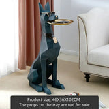 Artistic Large Dog Sculpture 102CM Home Decor Gentleman Pet Statue Living Room Centerpiece Decoración Hogar Buddha Statue