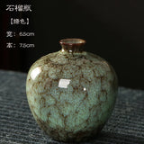 Minimalist Glaze Ceramic Vase, Creative Home Ornament, Small Flower Arrangement, Living Room Decoration, Kiln