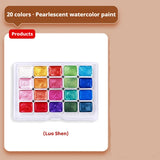 AOOKMIYA 20/36/98 Color Pearlescent Watercolor Paint- Intense Sparkle Light Fastness Metallic Watercolor Paint Set Glitter Solid Pigments  AOOKMIYA.COM