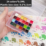 AOOKMIYA Japan GEKKOSO Moonlight Village Transparent Watercolor Paint Sub-pack 24 Color Macaron Ancient Style Watercolor Art Supplies