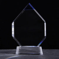 AOOKMIYA Customized Transparent Crystal Trophy, Five-Star, Creative Awards Ceremony, Competition Event, Craft Gift, Home Decorations, 1Pc