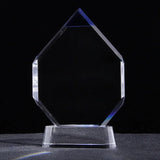 AOOKMIYA Customized Transparent Crystal Trophy, Five-Star, Creative Awards Ceremony, Competition Event, Craft Gift, Home Decorations, 1Pc