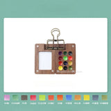 AOOKMIYA 12-color Schminke Watercolor Mini Paint Box Walnut Travel Portable Watercolor Palette Student Painting Art Supplies