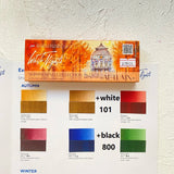 AOOKMIYA Russian White Night New Pearl Watercolor Paint 8-Color Full Block Set Shining Artist Solid Paint Beginner drawing Art Supplies  AOOKMIYA.COM