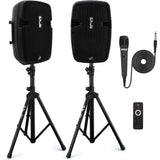 Powered Bluetooth PA Speaker Kit - Event Ready - Just Plug In and Play Active and Passive 350w Loudspeakers