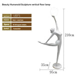 Misha White Goddess Statue Floor Lamp , Liberty Sculpture Floor Lamp , Art Human Floor Lamp