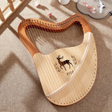 AOOKMIYA Lyre Harp Mahogany Portable Harps Professional Stringed Instruments Miniature Harpa Musical Instrument Beginners Children Gift AOOKMIYA.COM