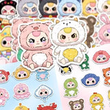 60Pcs Baby Three Stickers In Stock Baby Three DIY Stickers Scrapbooking Phone Luggage Skateboard Vinyl Waterproof Decals