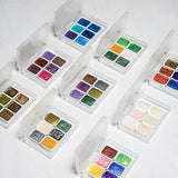 Portable 6 Colors 1ML Handmade Solid Pearlescent Watercolor Pigment Metallic Glitter Manicure Painted Nail Art Supplies