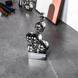 AOOKMIYA Glass Crafts Crystal Ball Abstract Geometric Crystal Sculpture Silver Ball Decorative Figurines Home Decoration Accessories