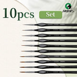 AOOKMIYA 10pcs Marie's Miniature Model Synthetic Paintbrushes Kit,Micro Detail Brush Set for Acrylic,Oil,Watercolor,Paint by Number