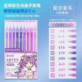 198/6 PCS Drawing Highlighter Morandi Gel Pen Student Diary Scrapbook Painting DIY Gel Pen Office School Supplies Stationery