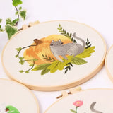 AOOKMIYA 2024 New Embroidery Diy Material Package Kit Cat Pattern Cross Stitch Table Painting Hanging Picture