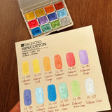 AOOKMIYA French SENNELIER Artist-grade Honey Pearlescent Watercolor 12 Colors 0.5/1ML Pigment Package Travel Portable Art Supplies
