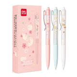 Deli 3pcs 0.5mm Black Ink Quick-drying Kawaii Gel Pen Cute Pen Stationery School Supplies Office Supplies Signing Pen Gift