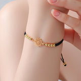 AOOKMIY Teamer Stainless Steel Beads 7 Chakra Charms Bracelet Red Black Two Color Rope Bracelets Family Jewelry Amulet Birthday Gift NewAOOKMIYA.COM