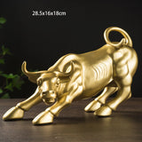 Wall Street Bull Sculpture Resin Statue for Home Desktop Decoration Indoor Ornaments Sculptural Home Decor Gift