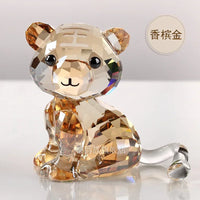 AOOKMIYA Handmade Crystal Dog Figurine Miniature Glass Animal Craft Home Decor Ornament Trinket Gift for Children