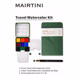 Mini Travel Watercolor Paint Set Portable Box Solid Watercolor Pigment 9-color Set Travel Sketching Painting Tool Set