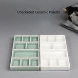 AOOKMIYA Ceramic Square Palette Multi-grid Watercolor Oil Paint Tray Adult Beginner Portable Art Supplies Jingdezhen Firing  AOOKMIYA.COM