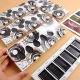 AOOKMIYA Japanese Kuretake GANSAI TAMBI Solid Layered Watercolor Pigment Sumi Color 6 Color Artist Beginner Painting Art Supplies