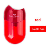 1Pc Double Hole Pencil Sharpener Transparent Pen Knife Kid Student Cutting Manual Pencil Sharpener Stationery School Supplies