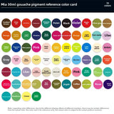 MIYA HIMI Jelly Pigment Single 30ml Gouache Pigment 56 Colors Beginners Try Supplement Replacement Training Art Gouache Pigment