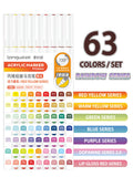 Languo 45-171 Colors Soft Brush Acrylic Marker Pen Set,DIY Hand Drawn,Student Graffiti Paint Art Acrylic Paint Pens