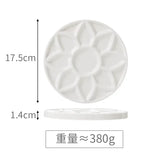 AOOKMIYA Portable Ceramic Palette Round Flower Multi-grid Palette Paint Tray Gouache Watercolor Paint Painting Art Supplies