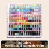 AOOKMIYA 180 Colors Pearl Shimmer Watercolor Paint Set,Vibrant Pigments,Smooth Blend,Art Supplies for Artists,for Sketching,DIY Crafts  AOOKMIYA.COM